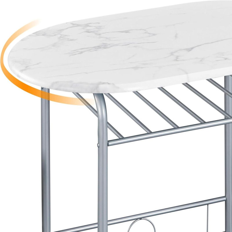 Dining Table with Wood Base