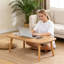 Table basse pliante en bois, table à thé Tatami rectangulaire japonaise avec pieds pliants, table basse multifonctionnelle portative pour le bureau à domicile-2052022439
