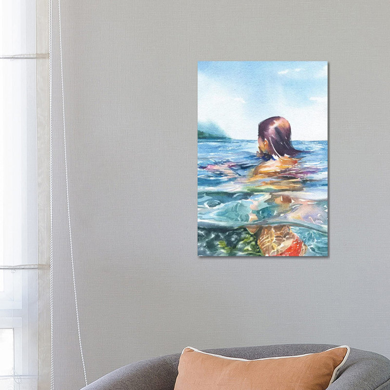 «Natation» par Marina Ignatova - photographie sur toile tendue, H 26 po x l 18 po x 1,5 po