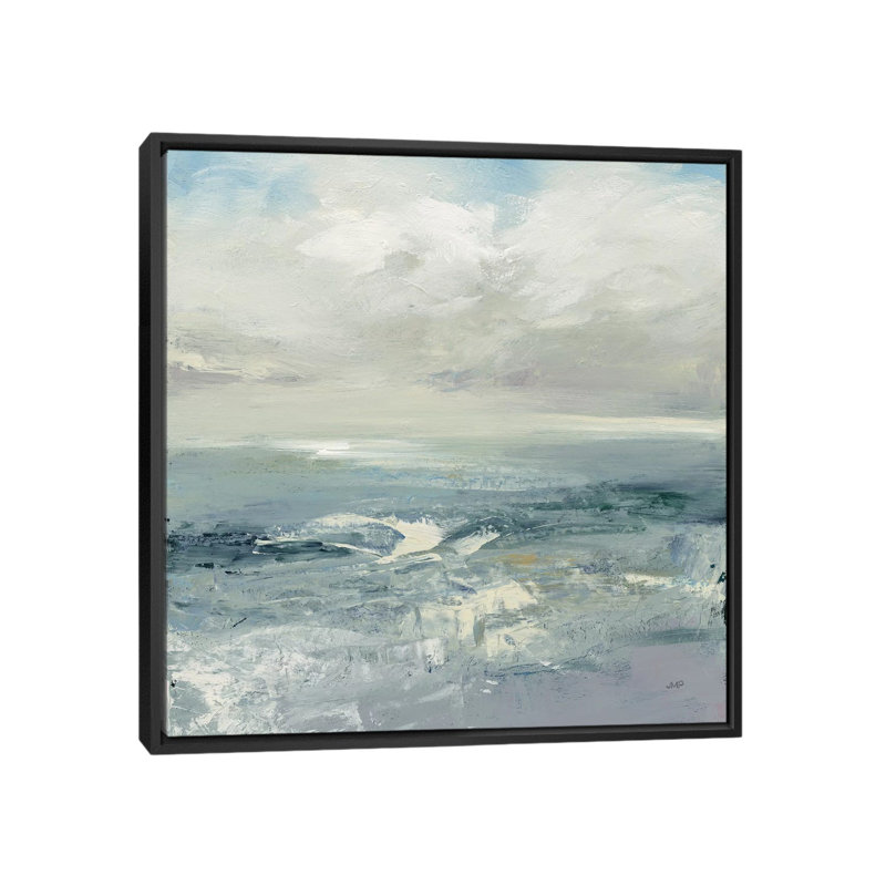 « ondulations », impression sur toile, H 18 po x l 18 po x P 1,5 po, Toile avec cadre noir, Pas de tapis