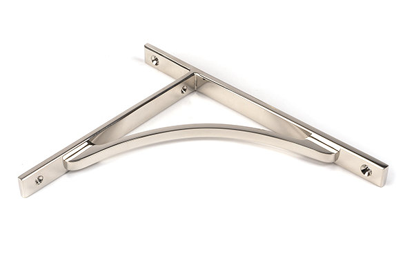 Apperley Shelf Bracket, 26cm H x 7.9cm W x 2cm D, Polished Nickel