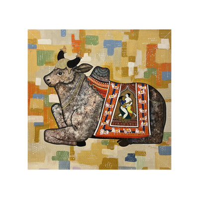 Seated Nandi | Arcylic On Canvas | By Shagun Sengar Shaha