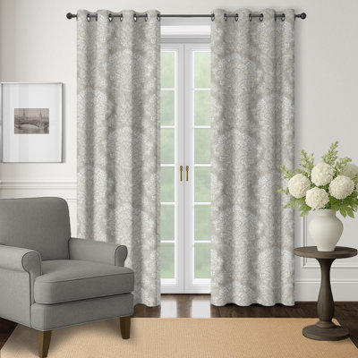 Ensemble de 2 panneaux de rideaux en coton avec œillets Ashton Sand - 50 x 120