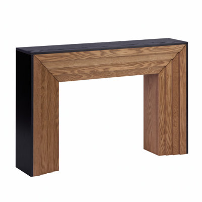 47in Modern Wood Console Table with Two-Tone Finish and Spacious Surface, Perfect for Entryways and Living Rooms.