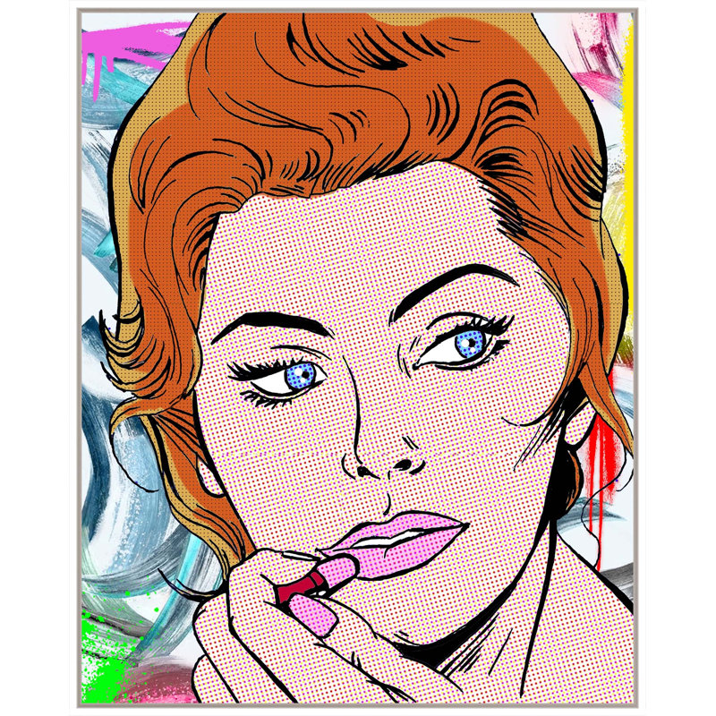 «Date Night» par Yaffa G - reproduction sur toile, Cadre flottant blanc, H 41 po x l 33 po