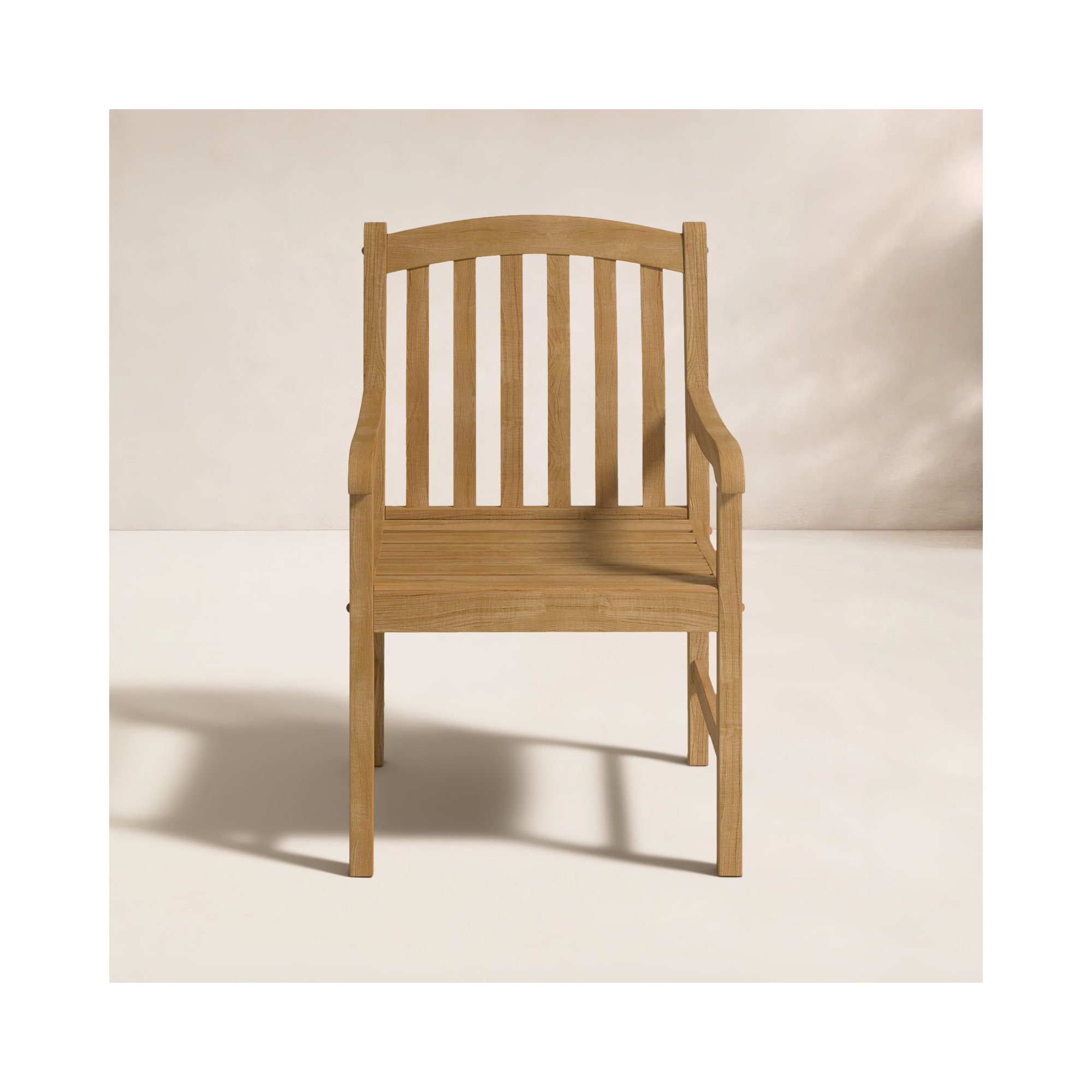 Beaston Teak Wood Premium All-Weather Wicker Outdoor Dining Armchair