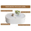 Table basse de rangement ovale cachée 33,46 po - Plateau en verre trempé certifié 3C et table basse de rangement blanche moderne en cuir de qualité supérieure pour le salon-1521386209