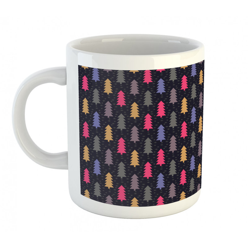 Grande tasse à café digital noel trees