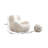 46.46"White wool-upholstered compressible sofa