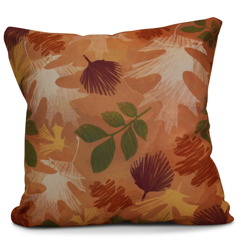 Housse de coussin carré, H 16 po x l 16 po x P 6 po, Rouille