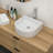 15.69"X13.69" White Ceramic Vessel Bathroom Sink