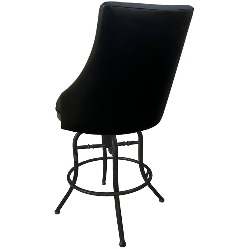 Tabouret de bar et de comptoir pivotant Rabita, Noir, gris, Tabouret de bar (siège d'une hauteur de 30 po)
