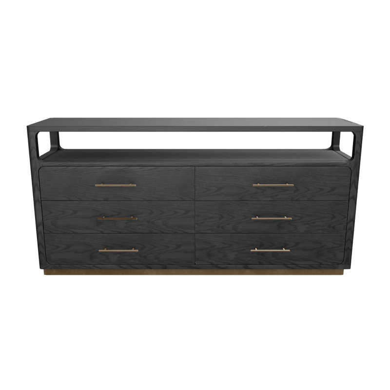 DANETTE 6 - Drawer Dresser, Black