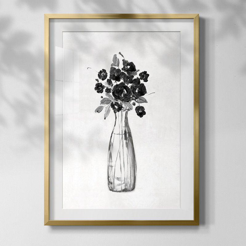«Zen Shapes II», reproduction encadrée, Blanc, Papier avec cadre doré