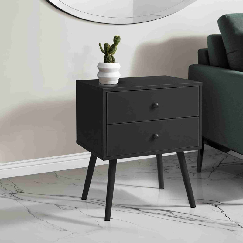 Table de bout moderne minimaliste, Noir