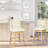 Chewning , 180 Degree Swivel Kitchen Island Stool Dining Room Chairs with Solid Wood Footrests and Button Tufted Design-64663283-64663292-8998621
