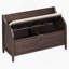 Banc de rangement rustique multifonctionnel (espresso)-698614437