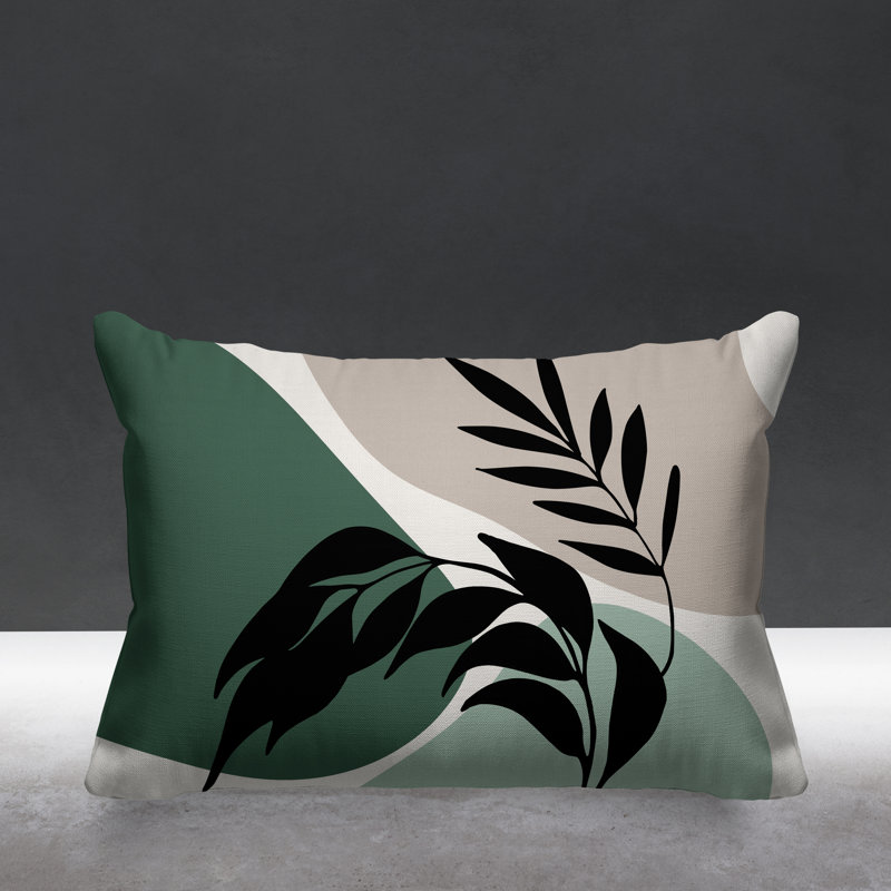 Coussin décoratif intérieur / extérieur Boho, Émeraude