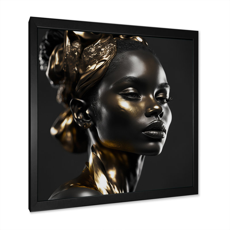Impression sur toile, H 16 po x l 16 po, Toile encadrée, Noir