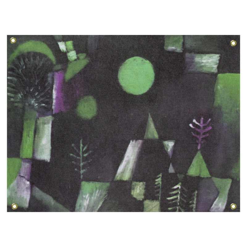 Tapisserie murale full moon Maly, H 60,5 po x l 51,5 po, Vert