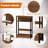 Narrow Side Table with Storage Shelf, 3-Tier Slim End Table with Magazine Holder, Modern Sofa Thin Tables for Small Spaces Skinny Bedside Tables Nightstand with Magazine Rack Tiger Stripe-1739102338