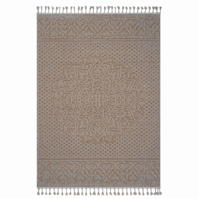 Contemporary Trendy Area Rug, Rectangle 5'3" x 7'6"