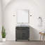 Ensemble de meuble-lavabo simple avec miroir et robinet