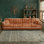 Canapé surdimensionné surdimensionné, canapé modulaire 4 places modulaire, grands canapés modulaires, canapés en nuage avec repose-pieds, canapés de salon, orange