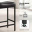 Ensemble de 4 tabourets de bar revêtus de similicuir avec pieds en métal et 4 tabourets de bar-128949386