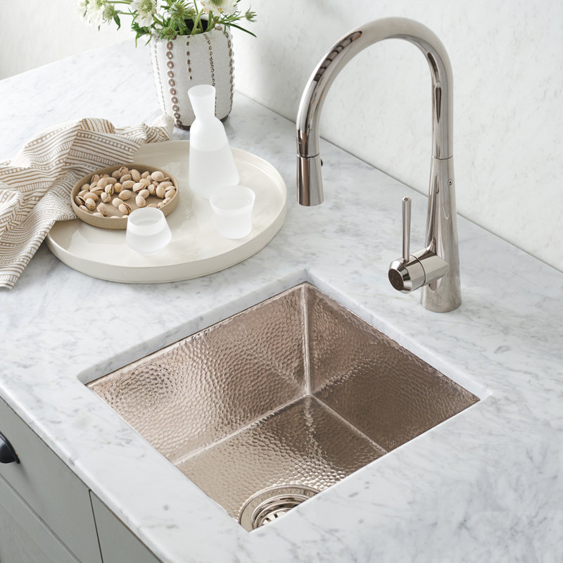 Cantina 15" L x 15" W Undermount Kitchen Sink, Polished Nickel