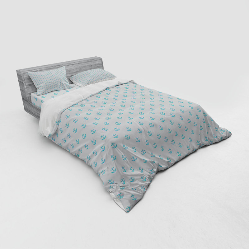 Coastal Polyester Duvet Cover, Queen Duvet Cover + 3 Additional Pieces