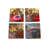Disney's Mickey and Minnie Mouse in Hollywood Starfire Prints Glass 4 Piece Coaster Set