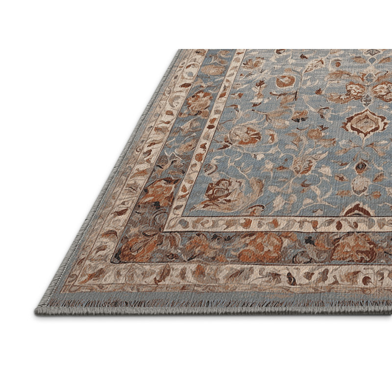 Machine Washable Gray Area Rug, Runner 2' x 5'