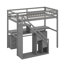  Lit mezzanine avec deux commodes, bureau et bande lumineuse-116235814-116235813