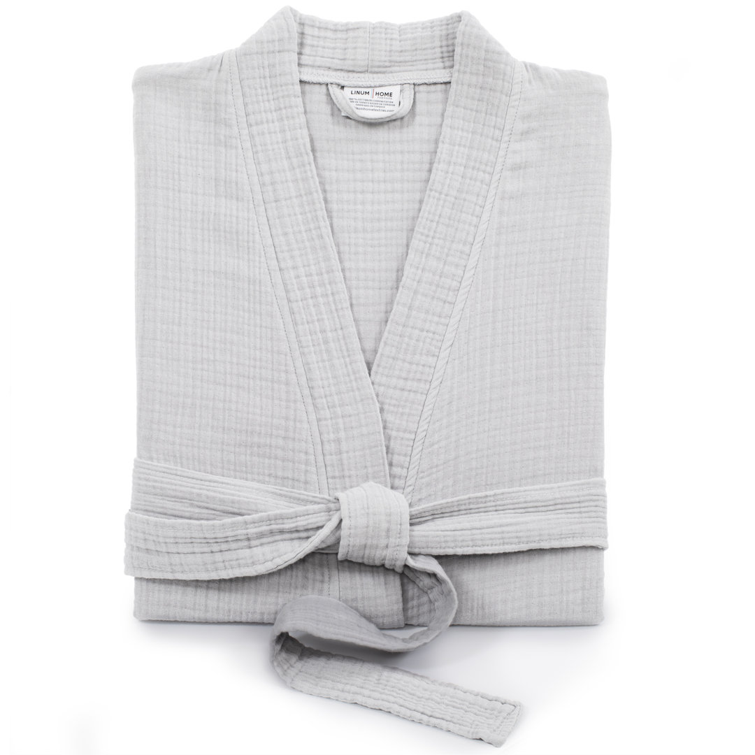 Smyrna Bathrobe Mid-Calf Bathrobe with Pockets Linum Home Textiles 
