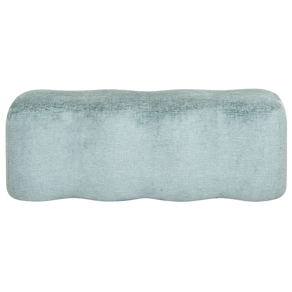 Sellma Chenille Bench, Blue Chenille