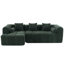 Canapé modulaire rembourré 2 pièces avec coussins, sans assemblage requis-1571106214