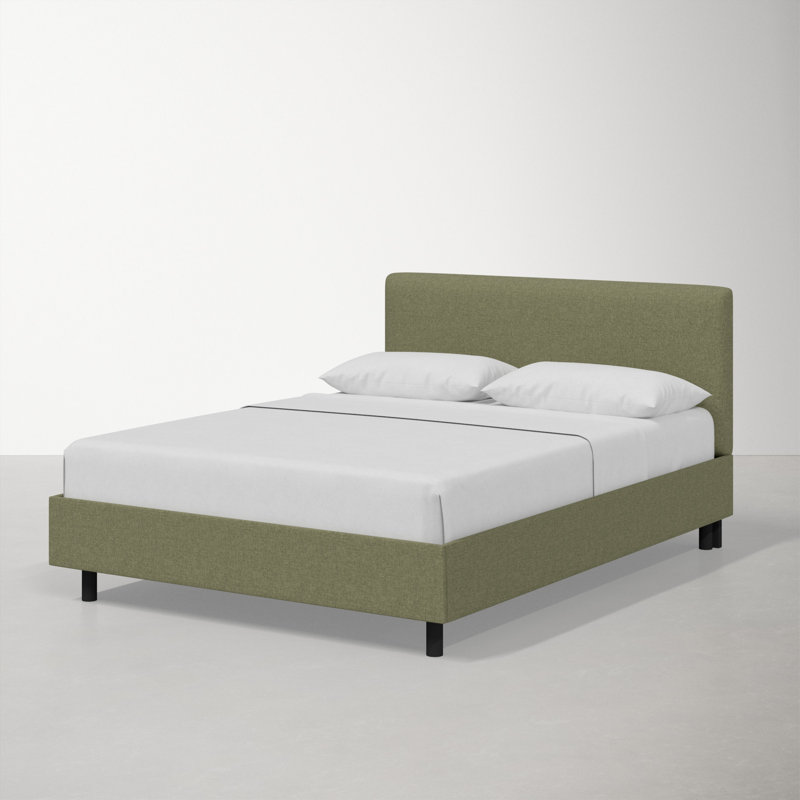 Eisley Upholstered Platform Bed, Zuma Laurel Textured Linen, Full