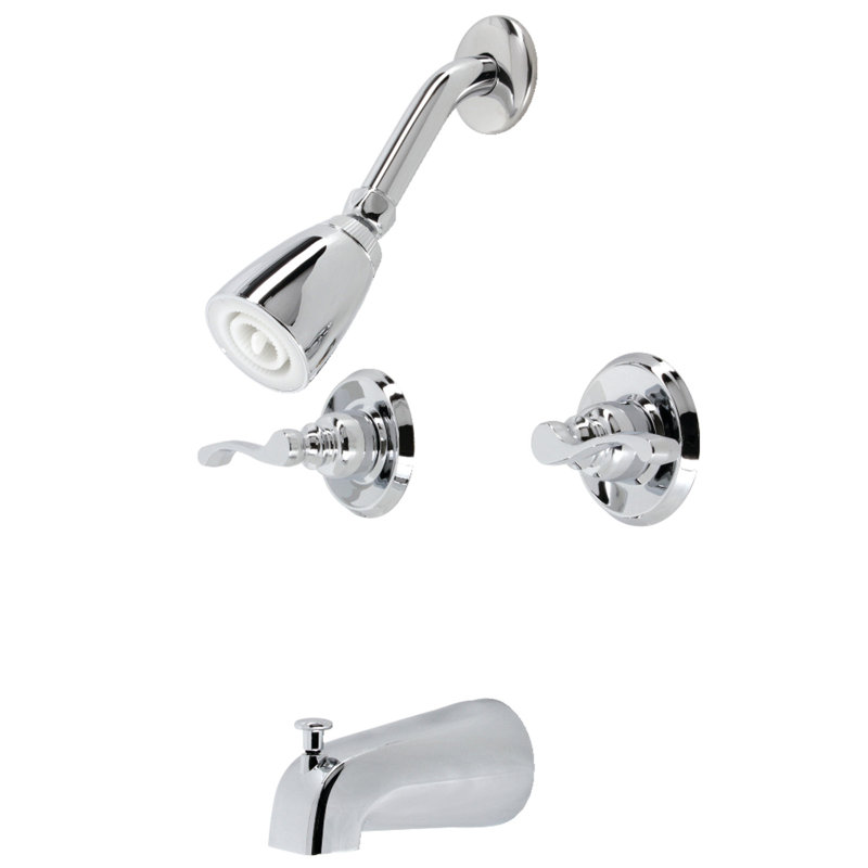 Robinet de baignoire et douche Kingston, Chrome poli
