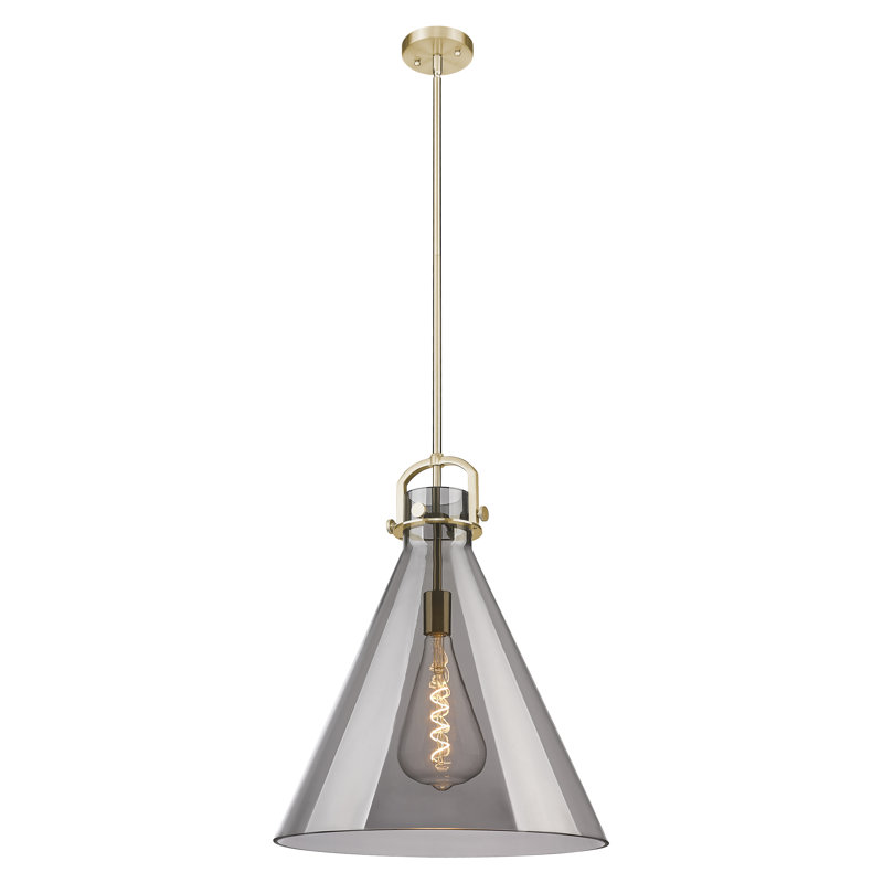Luminaire suspendu en forme de tige suspendue à 1 lumière Downtown Urban - Brohel, H 20,13 po x l 18 po x P 18 po