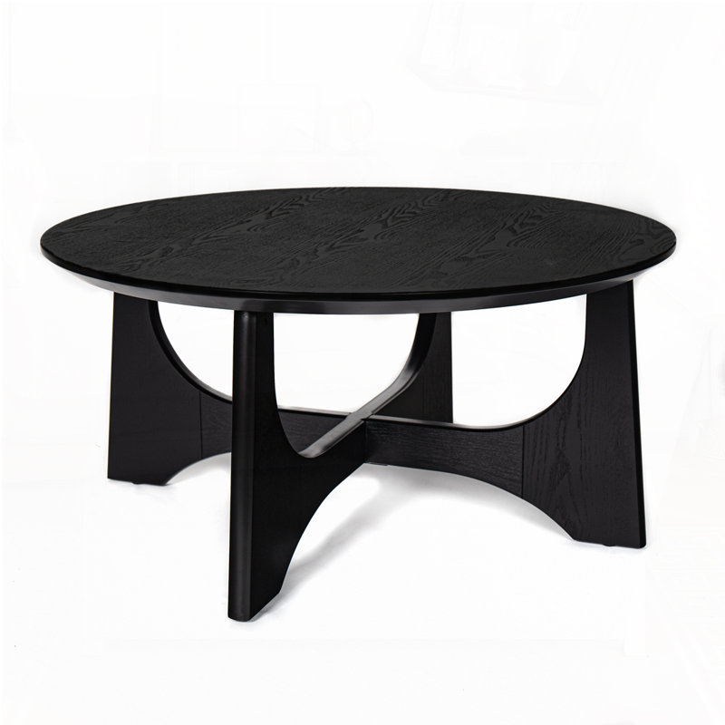 Round Coffee Table With Wood Frame
