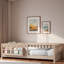Lit plateforme en bois avec garde-corps et tablettes de rangement-1685655500