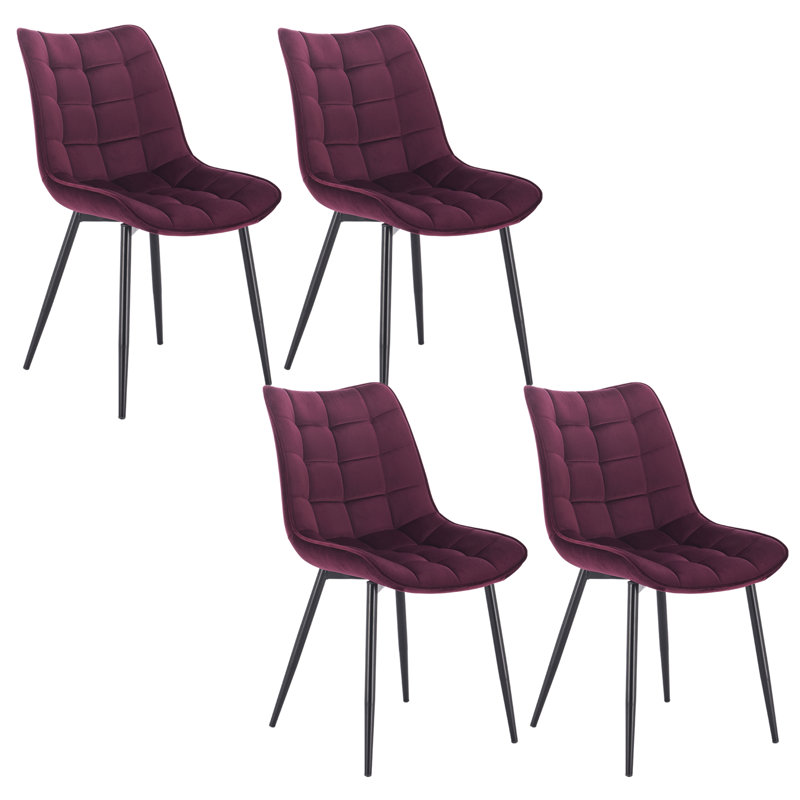 Vassar Upholstered Dining Chair, 4, Maroon
