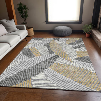 Premium Machine Washable Prisco Gray Rug