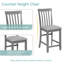 Ensemble de table de salle à manger 5 pièces, ensemble de table de salle à manger carrée en bois pour 4 personnes, ensemble de table de cuisine à hauteur de comptoir avec table carrée et 4 chaises rembourrées-1526775238-1526775235
