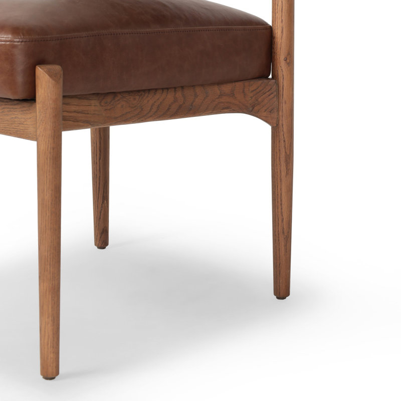 Jazelle Dining Chair-Taupe Shearling, Havana Brown Teddy Fabric