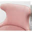 Chaise en velours rose, rembourrée de mousse, courbée, pieds noirs massifs, chaise d'appoint galvanisée dorée avec revêtement capitonné à dossier dense, finition en métal