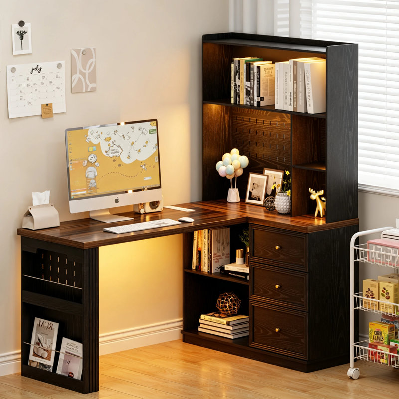 L-Shaped MDF Computer Desk
