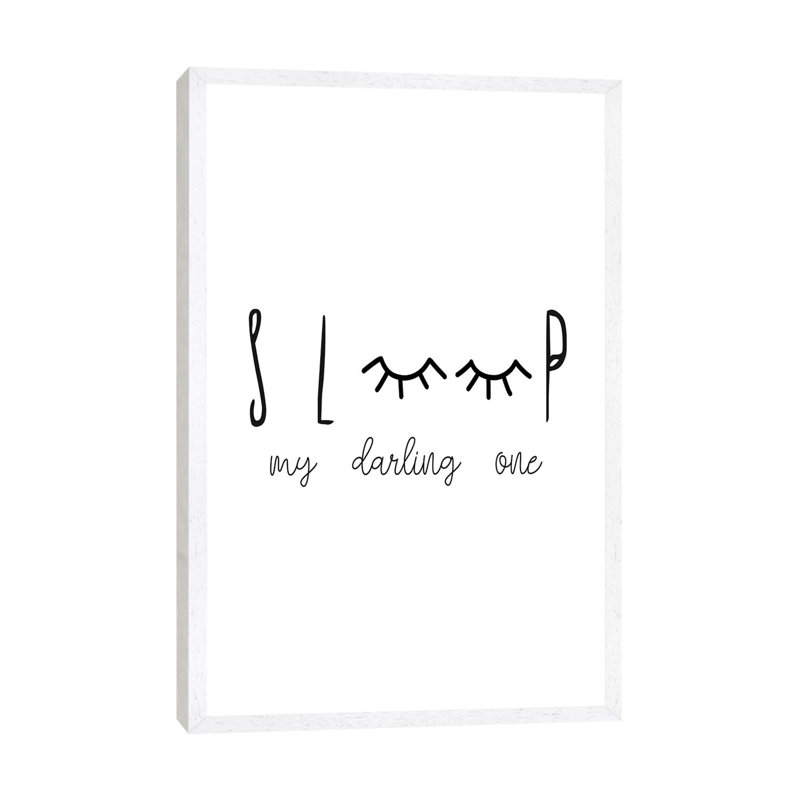 Sleep My Darling One II by Leah Straatsma - Print on Canvas, White Floater Framed, 101.6cm H x 66.04cm W x 3.81cm D