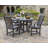 POLYWOOD Vineyard 5-Piece Round Dining Set with Trestle Legs-29563444